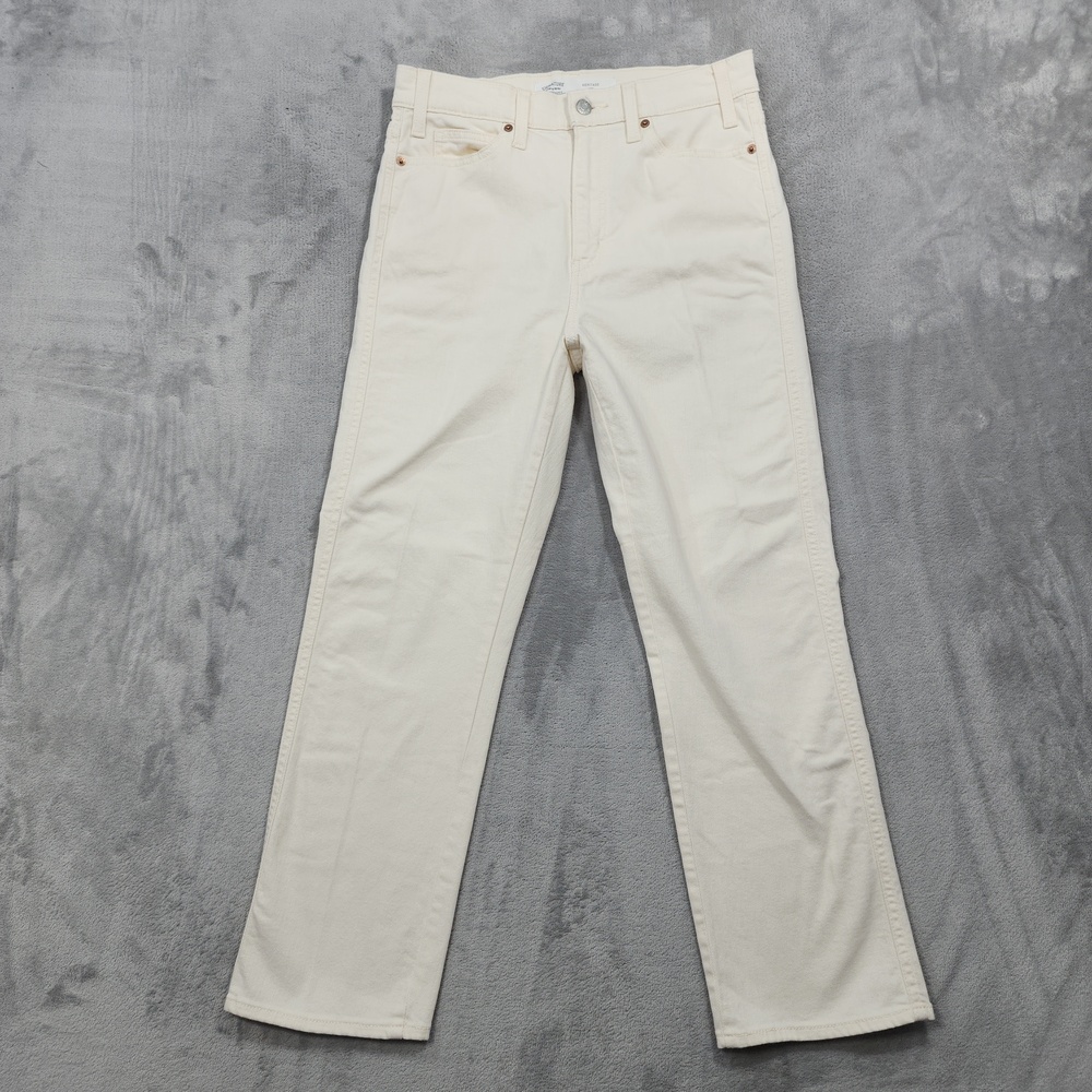 Signature By Levi Strauss Jeans Womens 6 White High Rise Straight Stretch Denim